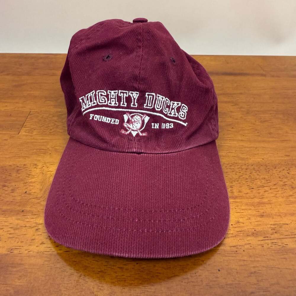 Vintage Mighty Ducks Heritage Collection Corduroy Strapback Hat